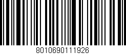 Código de barras (EAN, GTIN, SKU, ISBN): '8010690111926'