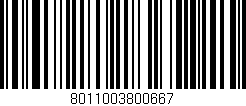 Código de barras (EAN, GTIN, SKU, ISBN): '8011003800667'