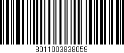 Código de barras (EAN, GTIN, SKU, ISBN): '8011003838059'