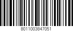 Código de barras (EAN, GTIN, SKU, ISBN): '8011003847051'