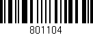 Código de barras (EAN, GTIN, SKU, ISBN): '801104'