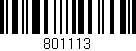Código de barras (EAN, GTIN, SKU, ISBN): '801113'