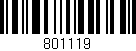 Código de barras (EAN, GTIN, SKU, ISBN): '801119'