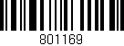 Código de barras (EAN, GTIN, SKU, ISBN): '801169'