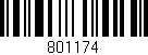 Código de barras (EAN, GTIN, SKU, ISBN): '801174'