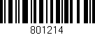 Código de barras (EAN, GTIN, SKU, ISBN): '801214'