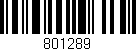 Código de barras (EAN, GTIN, SKU, ISBN): '801289'