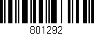 Código de barras (EAN, GTIN, SKU, ISBN): '801292'