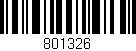 Código de barras (EAN, GTIN, SKU, ISBN): '801326'