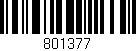 Código de barras (EAN, GTIN, SKU, ISBN): '801377'