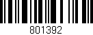 Código de barras (EAN, GTIN, SKU, ISBN): '801392'