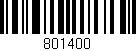 Código de barras (EAN, GTIN, SKU, ISBN): '801400'