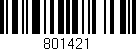Código de barras (EAN, GTIN, SKU, ISBN): '801421'