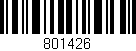 Código de barras (EAN, GTIN, SKU, ISBN): '801426'