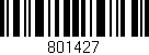 Código de barras (EAN, GTIN, SKU, ISBN): '801427'
