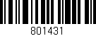 Código de barras (EAN, GTIN, SKU, ISBN): '801431'