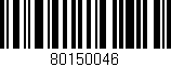 Código de barras (EAN, GTIN, SKU, ISBN): '80150046'