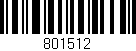 Código de barras (EAN, GTIN, SKU, ISBN): '801512'