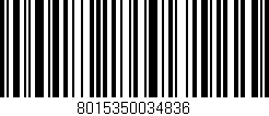 Código de barras (EAN, GTIN, SKU, ISBN): '8015350034836'