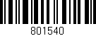 Código de barras (EAN, GTIN, SKU, ISBN): '801540'