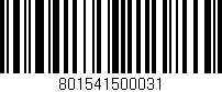 Código de barras (EAN, GTIN, SKU, ISBN): '801541500031'