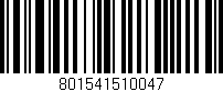 Código de barras (EAN, GTIN, SKU, ISBN): '801541510047'