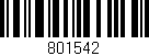 Código de barras (EAN, GTIN, SKU, ISBN): '801542'