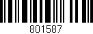 Código de barras (EAN, GTIN, SKU, ISBN): '801587'