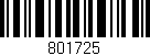 Código de barras (EAN, GTIN, SKU, ISBN): '801725'