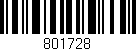 Código de barras (EAN, GTIN, SKU, ISBN): '801728'