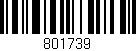 Código de barras (EAN, GTIN, SKU, ISBN): '801739'