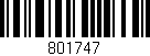Código de barras (EAN, GTIN, SKU, ISBN): '801747'