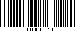 Código de barras (EAN, GTIN, SKU, ISBN): '8018189300028'
