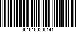 Código de barras (EAN, GTIN, SKU, ISBN): '8018189300141'