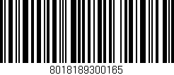 Código de barras (EAN, GTIN, SKU, ISBN): '8018189300165'