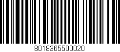 Código de barras (EAN, GTIN, SKU, ISBN): '8018365500020'