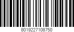 Código de barras (EAN, GTIN, SKU, ISBN): '8019227108750'