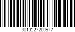 Código de barras (EAN, GTIN, SKU, ISBN): '8019227200577'