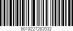 Código de barras (EAN, GTIN, SKU, ISBN): '8019227262032'