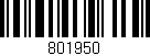 Código de barras (EAN, GTIN, SKU, ISBN): '801950'
