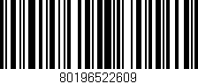 Código de barras (EAN, GTIN, SKU, ISBN): '80196522609'