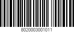 Código de barras (EAN, GTIN, SKU, ISBN): '8020003001011'