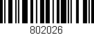 Código de barras (EAN, GTIN, SKU, ISBN): '802026'