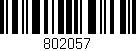 Código de barras (EAN, GTIN, SKU, ISBN): '802057'