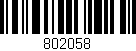 Código de barras (EAN, GTIN, SKU, ISBN): '802058'