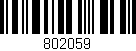 Código de barras (EAN, GTIN, SKU, ISBN): '802059'