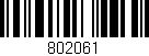 Código de barras (EAN, GTIN, SKU, ISBN): '802061'