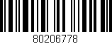 Código de barras (EAN, GTIN, SKU, ISBN): '80206778'