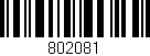 Código de barras (EAN, GTIN, SKU, ISBN): '802081'