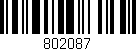 Código de barras (EAN, GTIN, SKU, ISBN): '802087'